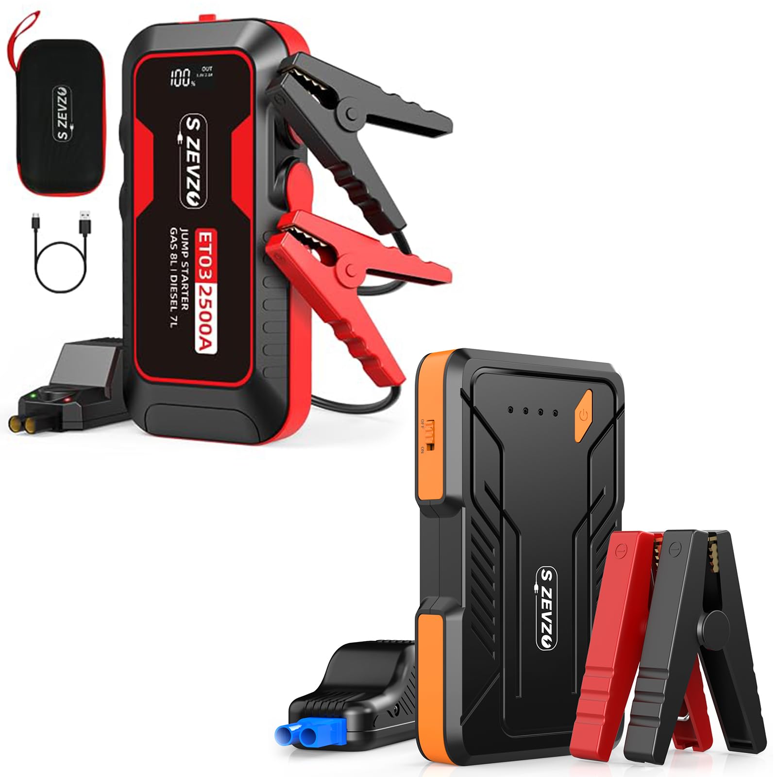 Amazon.com: S ZEVZO 2500A ET03 & 1000A DJS70 Jump Starter for Car